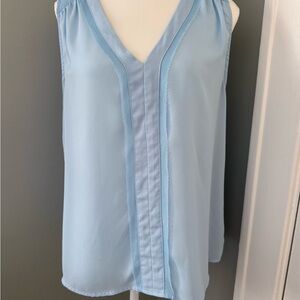 Sky Blue V-Neck Women's Blouse